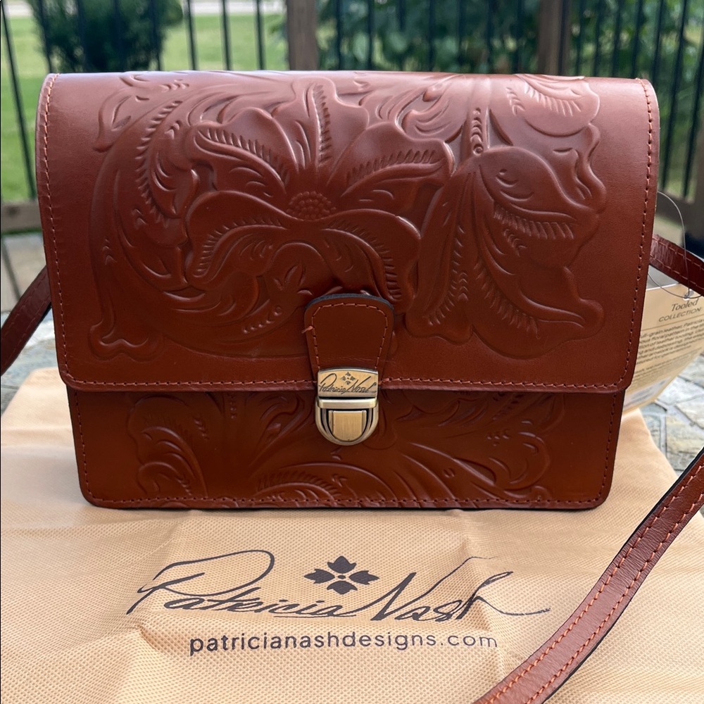 Patricia Nash Embossed Leather Crossbody Bag